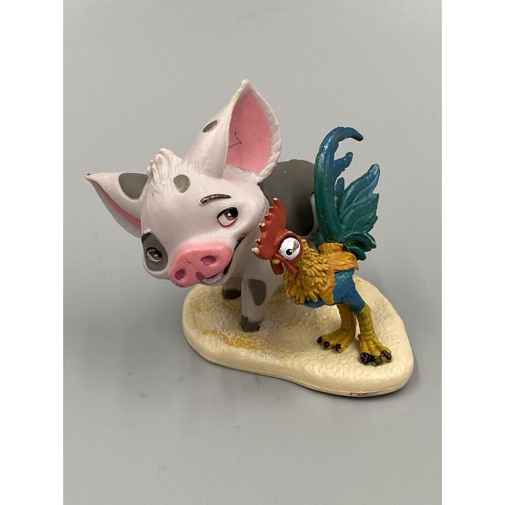 Disney Moana Pua And Hei‎ Hei Pet Pig And Rooster 2.5” Cake Topper Action Figure